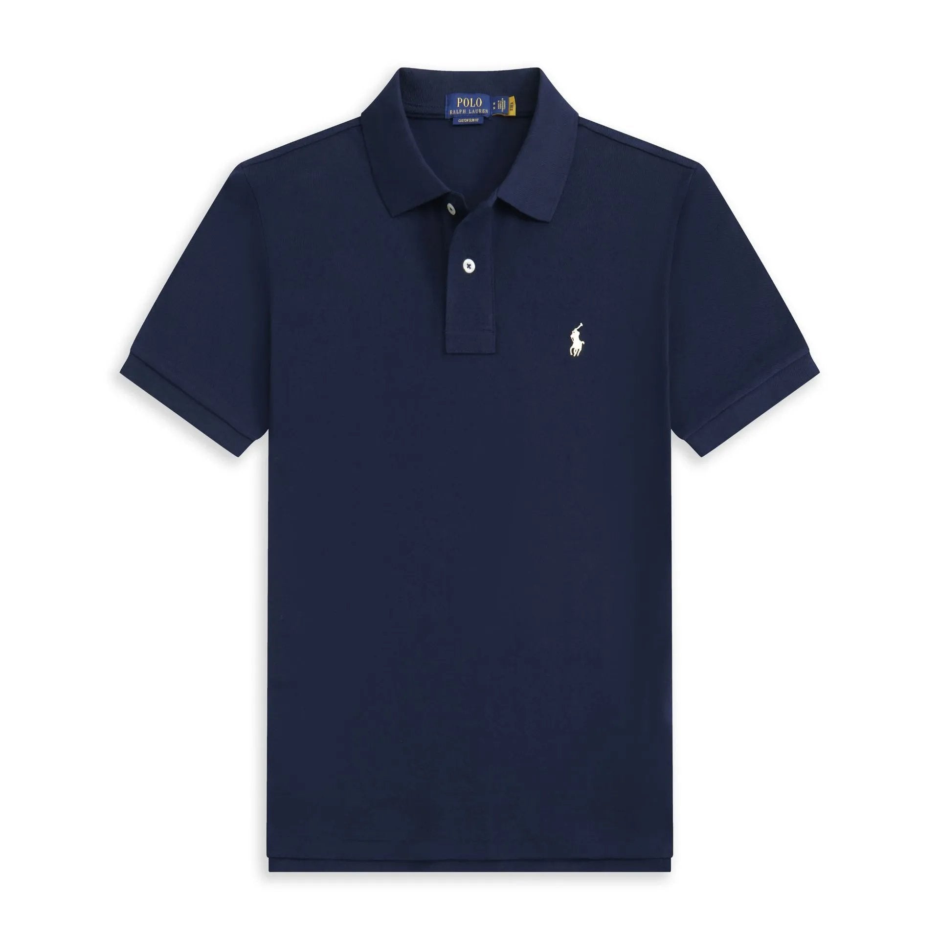 Summer Export Rlpolo Shirt Men's Short-Sleeved T-Shirt Lapel Pony Logo Embroider Casual Wear Simple and Casual