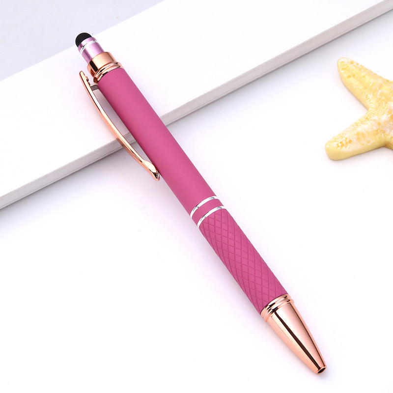 Creative Press Pen Metal Ballpoint Pen Aluminum Rod Spray Glue Ballpoint Pen Hotel Pen Advertising Pen Printable Logo