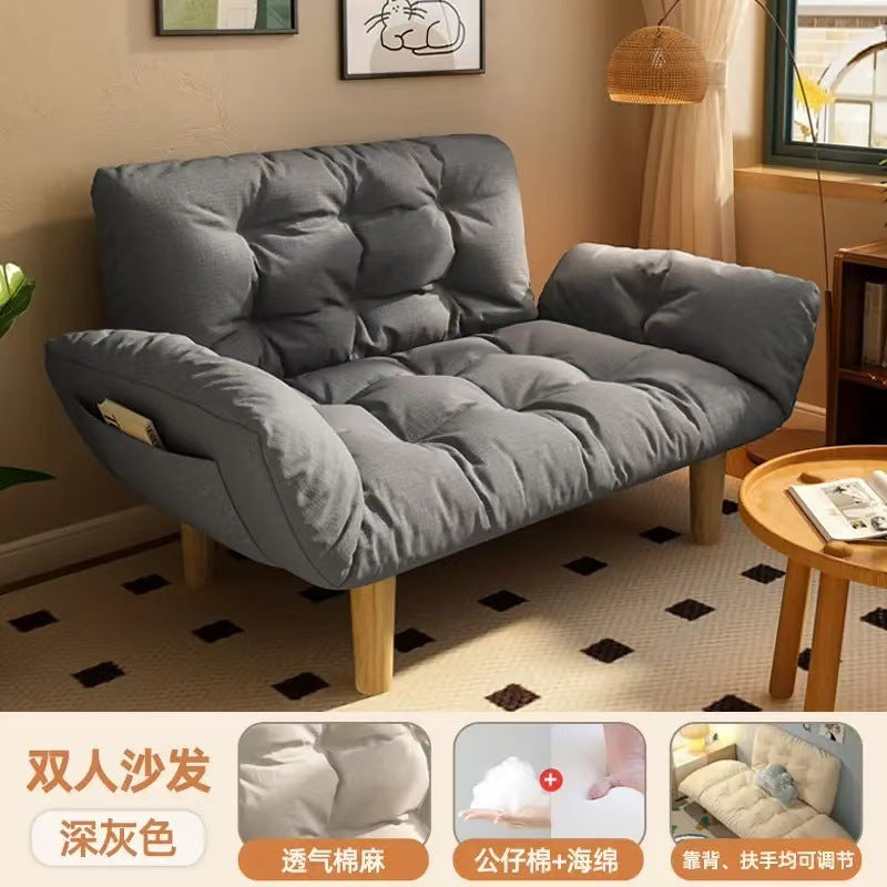 Lazy Sofa for Small Apartments, Bedroom, Balcony, Rental House, Tatami Apartment, Rental Room, Double Sofa Bed, Foldable