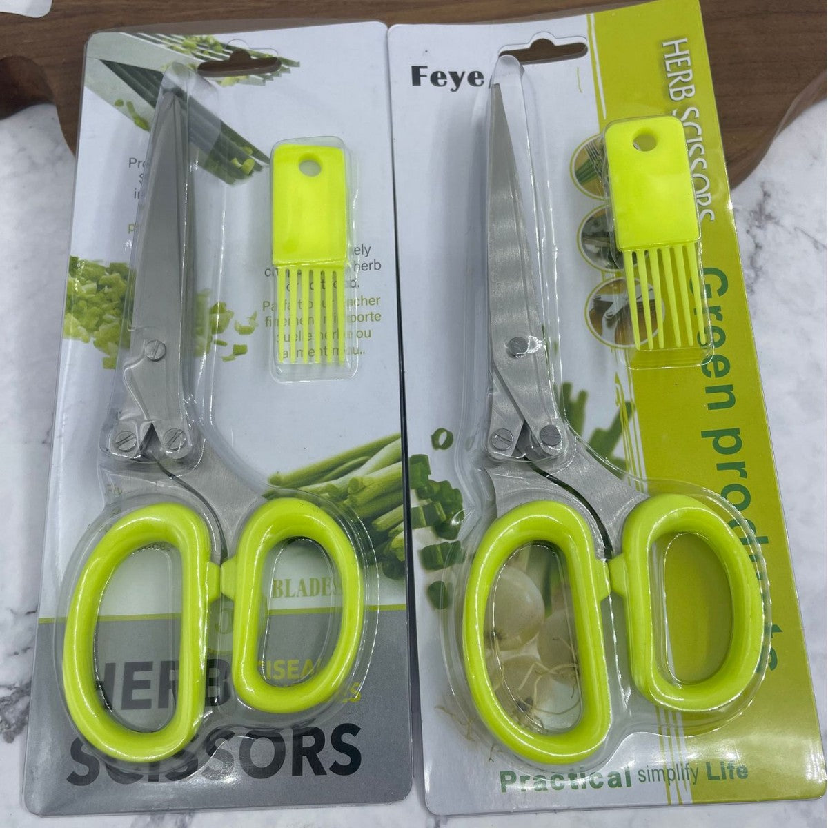 Five-layer onion scissors oblique stainless steel onion scissors paper scissors seaweed food scissors household kitchen multi-layer scissors
