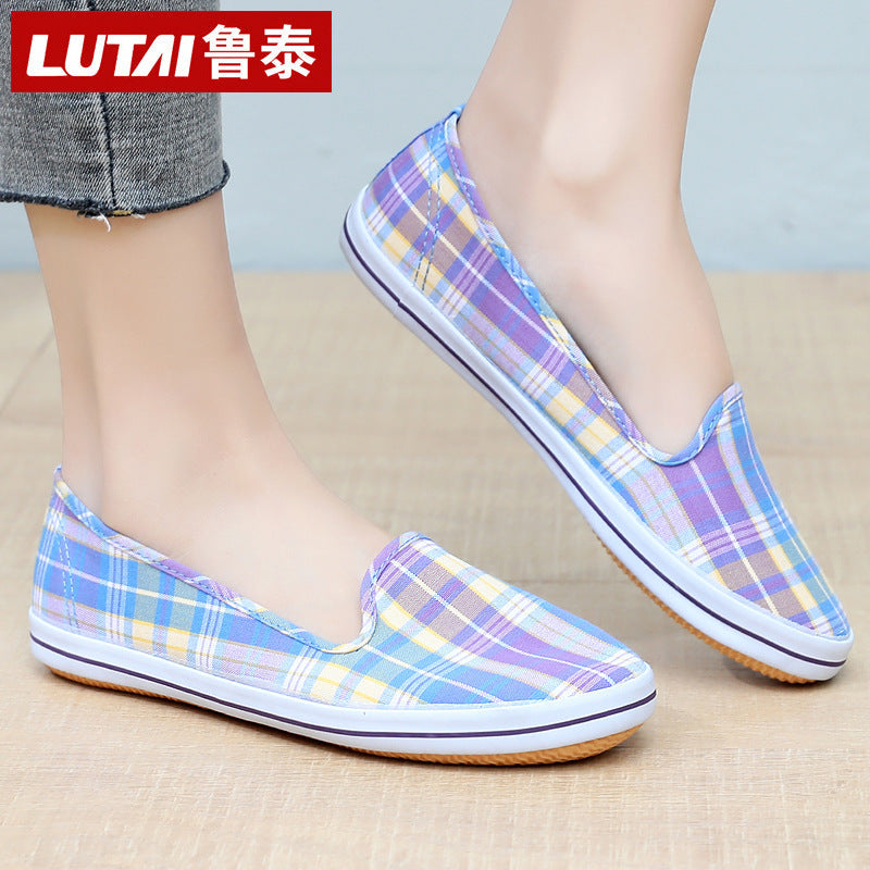 Lutai Women's Shoes Soft Sole Not Tired Feet Casual Shoes Mom Shoes Work Shoes Flat Shoes Slip-on Lazy Shoes Women's Shoes