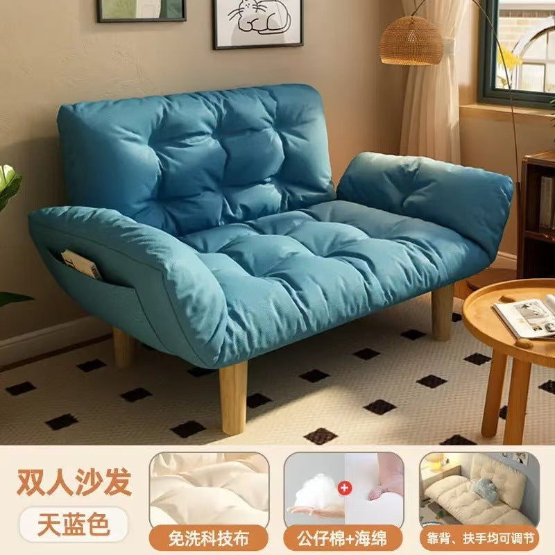 Lazy Sofa for Small Apartments, Bedroom, Balcony, Rental House, Tatami Apartment, Rental Room, Double Sofa Bed, Foldable