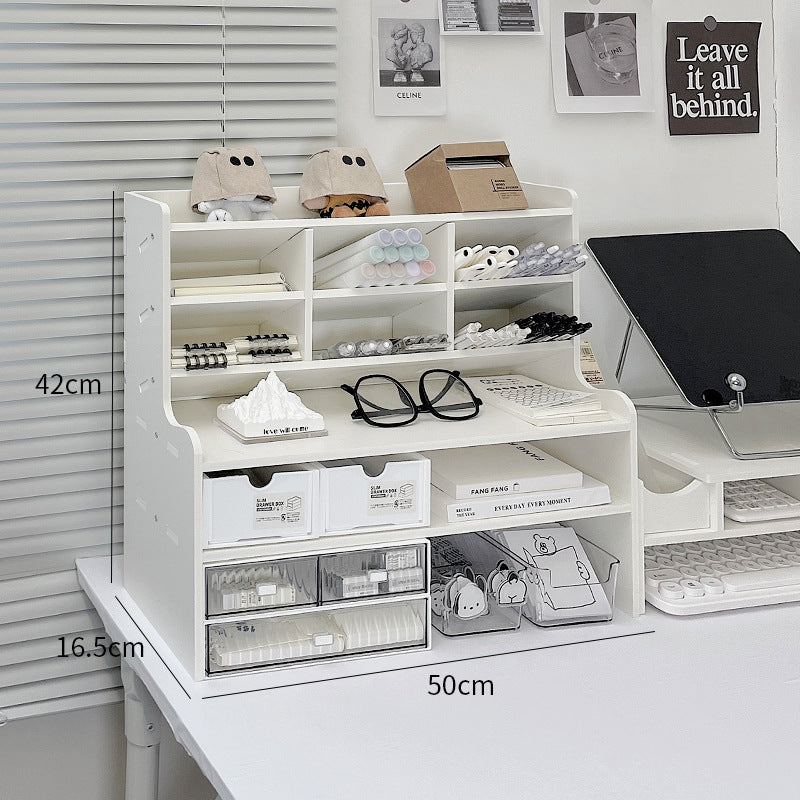 Desktop Monitor Computer Elevated Double-Layer Display Stand Office Desk Elevated Multi-Functional Storage Rack
