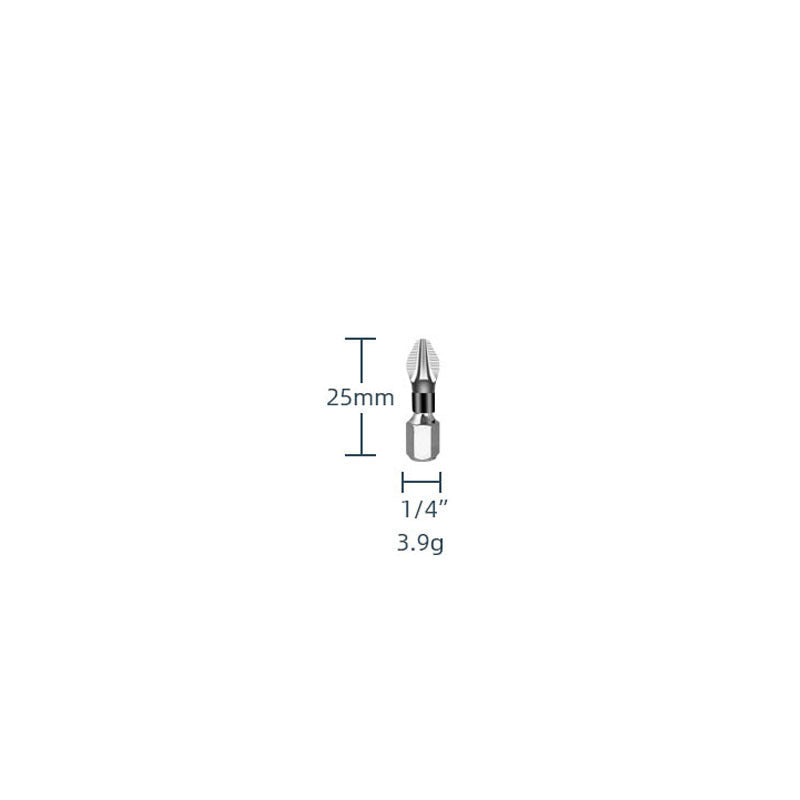 Yunbei non-slip batch head electric wind batch nozzle electric screwdriver head magnetic batch head PH2 blue leather cross batch head