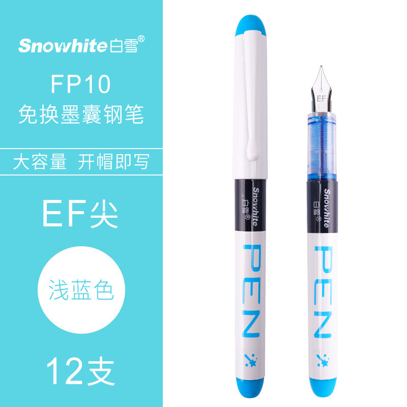 Baixue Fp10 Direct Liquid Color Fountain Pen, Quick-Drying, Ef Tip 0.38mm, Disposable, Large Capacity, No Need to Replace Ink Cartridges