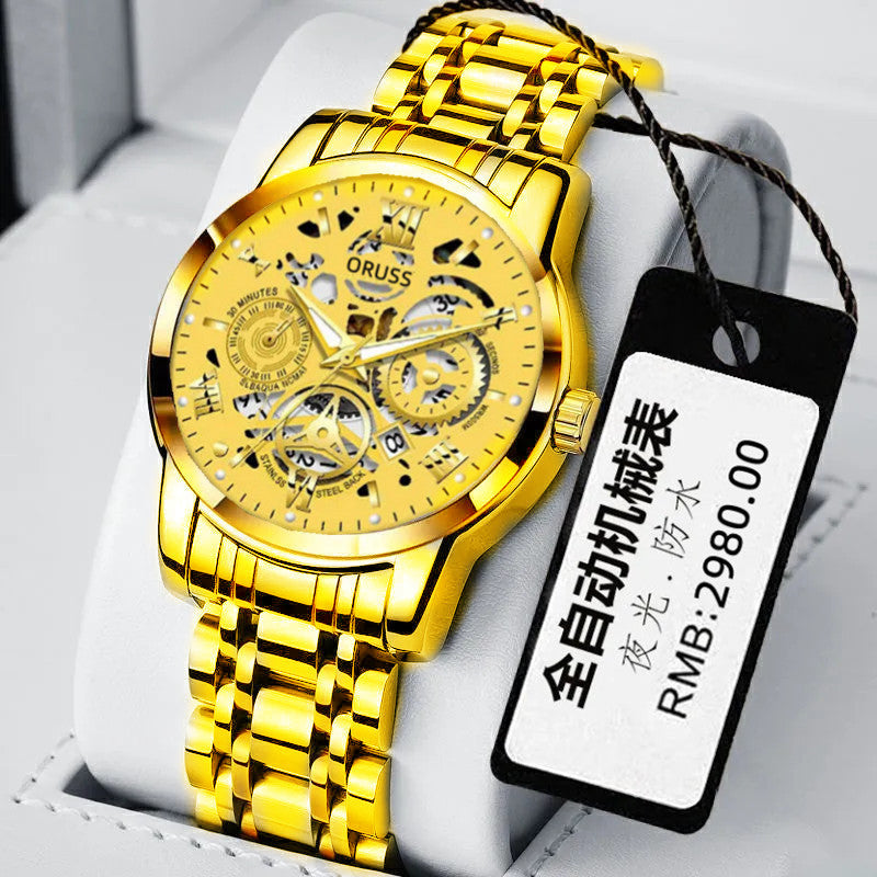[Do not make money to make friends] Automatic non-mechanical watch men's watch luminous waterproof high-end handsome men's watch