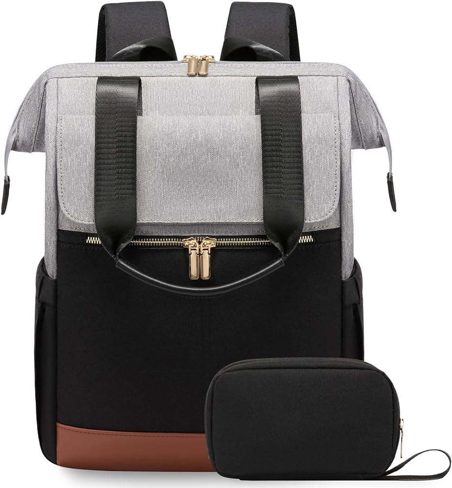 Spot Factory Cross-Border Simple Women's Travel Laptop Large-Capacity Luggage Contrasting Color Backpack