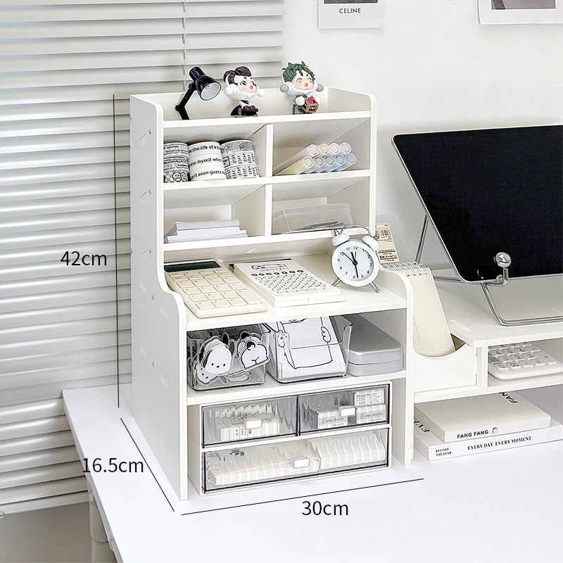 Desktop Monitor Computer Elevated Double-Layer Display Stand Office Desk Elevated Multi-Functional Storage Rack