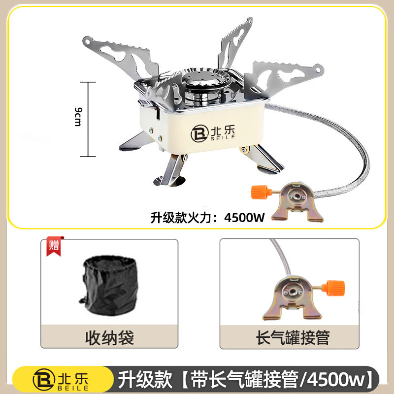 Card Stove Outdoor Stove Folding Gas Stove Outdoor Camping Cooker Portable Water Boiling Tea Stove Head Gas Stove