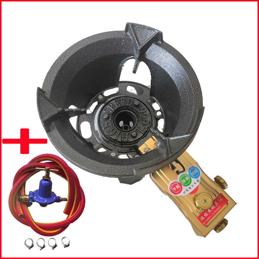 High-Power Commercial Single-Burner Stove for Liquefied Gas and Natural Gas, Medium-High Pressure Fast Stove for Restaurants