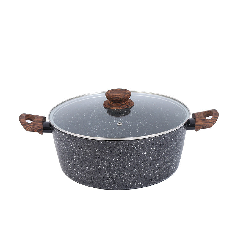 Granite Maifan Stone Non-Stick Cookware Set Open Flame Induction Double Bottom Dishwasher Pfoa Free