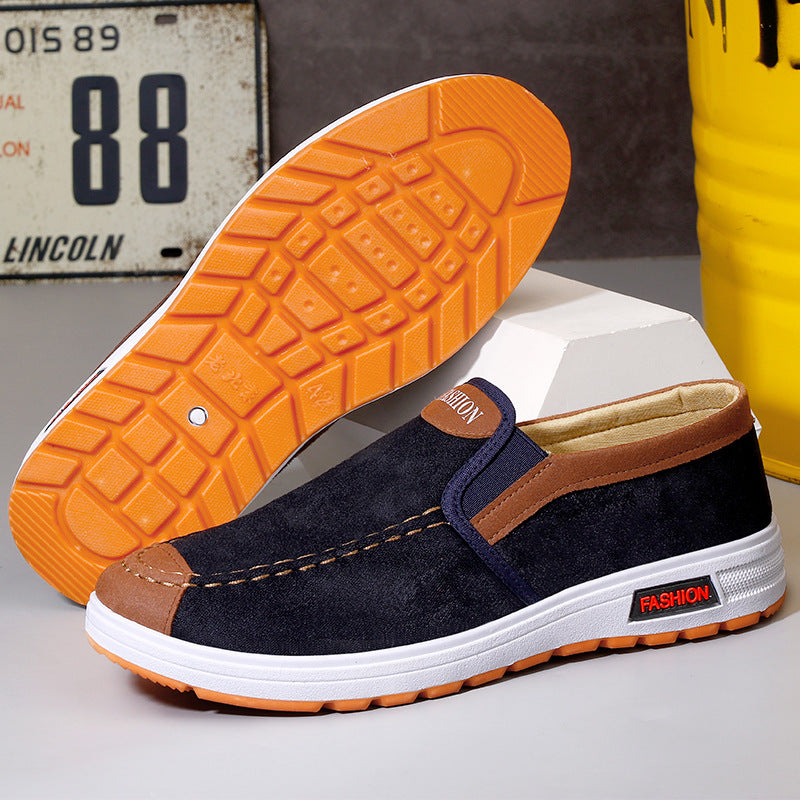 Breathable cloth shoes Beijing beef tendon bottom soft old non-slip lightweight: shoes wear-resistant work shoes canvas shoes comfortable men's board