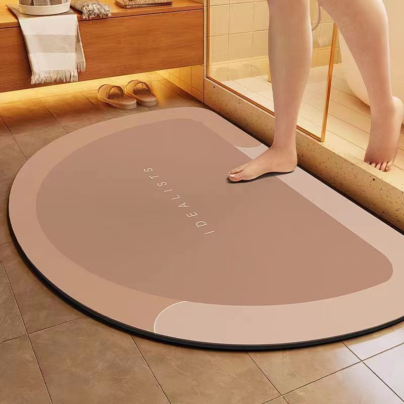 Bathroom Diatom Mud Water-Absorbent Non-Slip Floor Mats Entrance Door Mats Bathroom Quick-Drying and Stain-Resistant Floor Mats