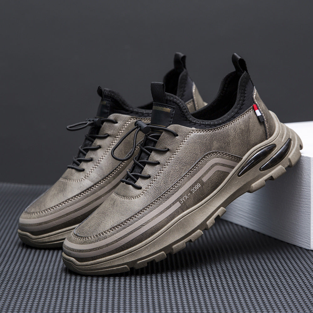 Shoes Men's Shoes Spring and Autumn Sports Shoes Trendy New Large Size Casual Leather Men's Velvet Breathable Dad Shoes Wholesale