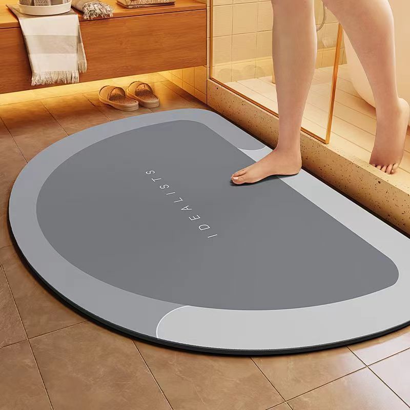 Bathroom Diatom Mud Water-Absorbent Non-Slip Floor Mats Entrance Door Mats Bathroom Quick-Drying and Stain-Resistant Floor Mats
