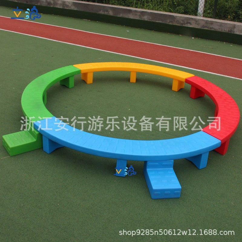 Kindergarten Outdoor Sports Equipment - Single-Plank Bridge Kidsren's Sensory Equipment S-Shaped Balance Beam * Early Education Sports Toys