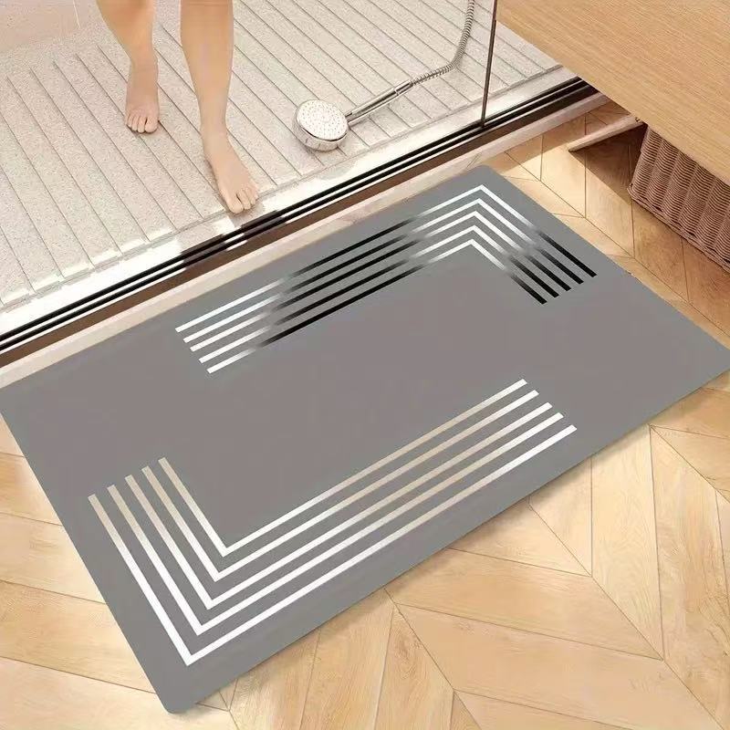 Bathroom Diatom Mud Water-Absorbent Non-Slip Floor Mats Entrance Door Mats Bathroom Quick-Drying and Stain-Resistant Floor Mats