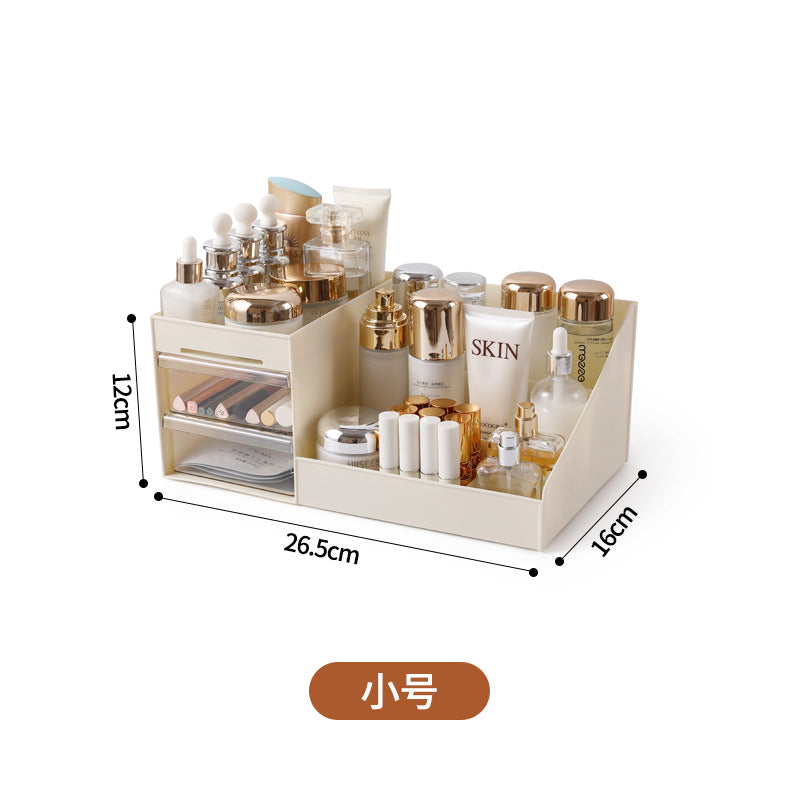 Cosmetic Storage Box High-level Desktop Large Capacity Plastic Integrated Cosmetic Box Dressing Box