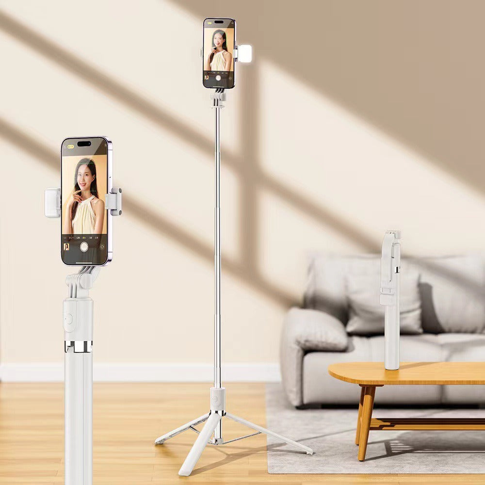 Mobile Phone Selfie Stick 360 Rotation Portable Live Broadcast Photo Tripod Bluetooth All-In-One Multi-Function R1S Bracket