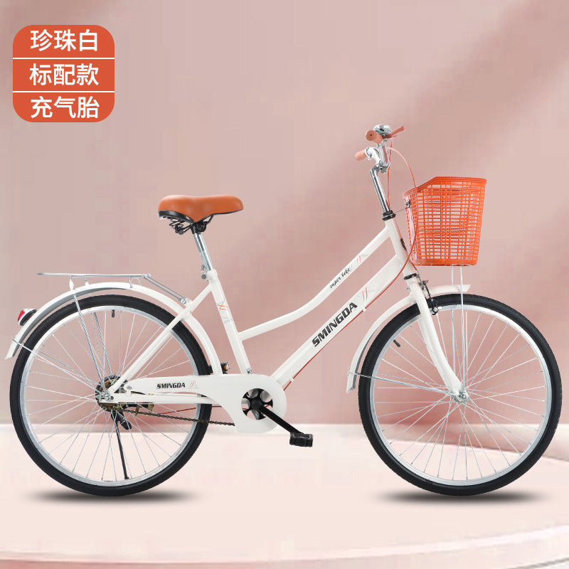 New Bicycle Adult 26 Inch 24 Inch Men's and Women's Inflatable College Students Retro Commuter Old People's Bicycle
