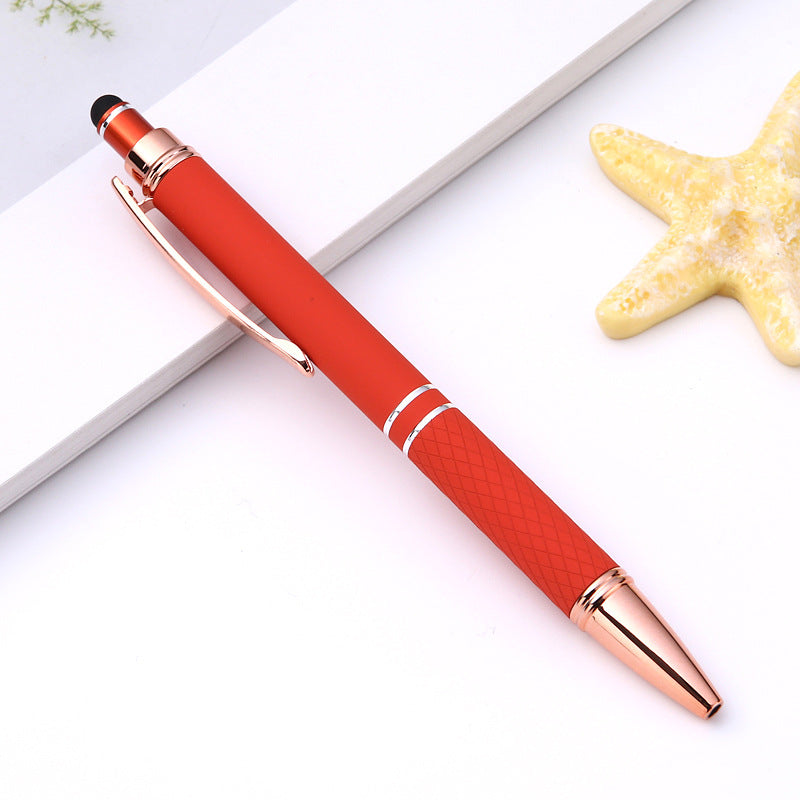 Creative Press Pen Metal Ballpoint Pen Aluminum Rod Spray Glue Ballpoint Pen Hotel Pen Advertising Pen Printable Logo