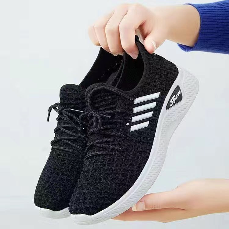 2024 New Shoes for Women, Export Women's Shoes, Casual Walking Soft-Soled Mom's Shoes, Fashionable Socks, Sports Shoes, Women's Flats