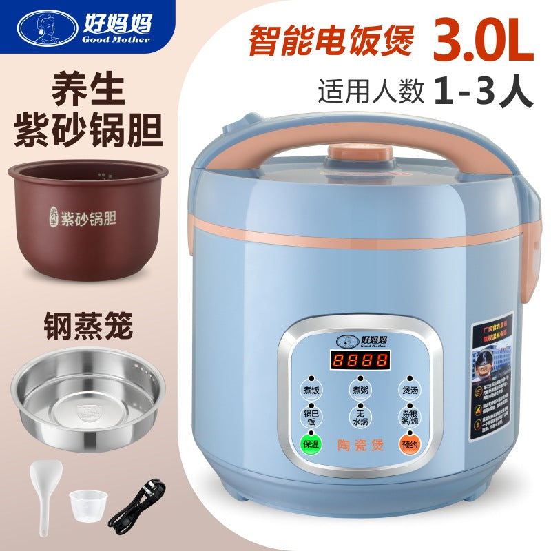 Good mother factory direct 5L purple sand liner ceramic rice cooker tile liner uncoated soup porridge health pot
