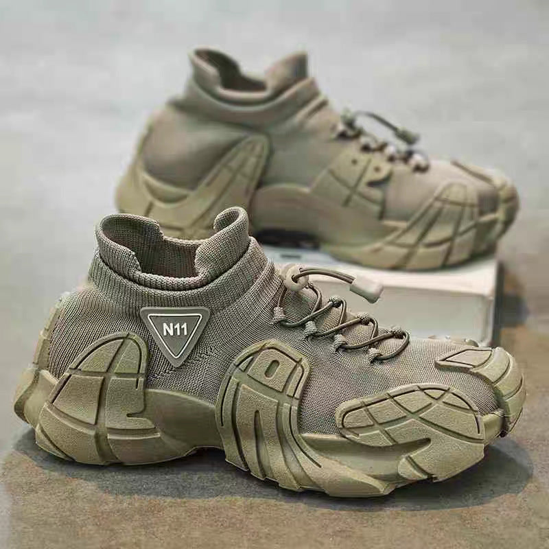 Men's New Sports Shoes, Mesh Breathable Casual Shoes, Comfortable Soft-Soled Shoes, Slip-On Slip-Ons, Trendy Dad Shoes