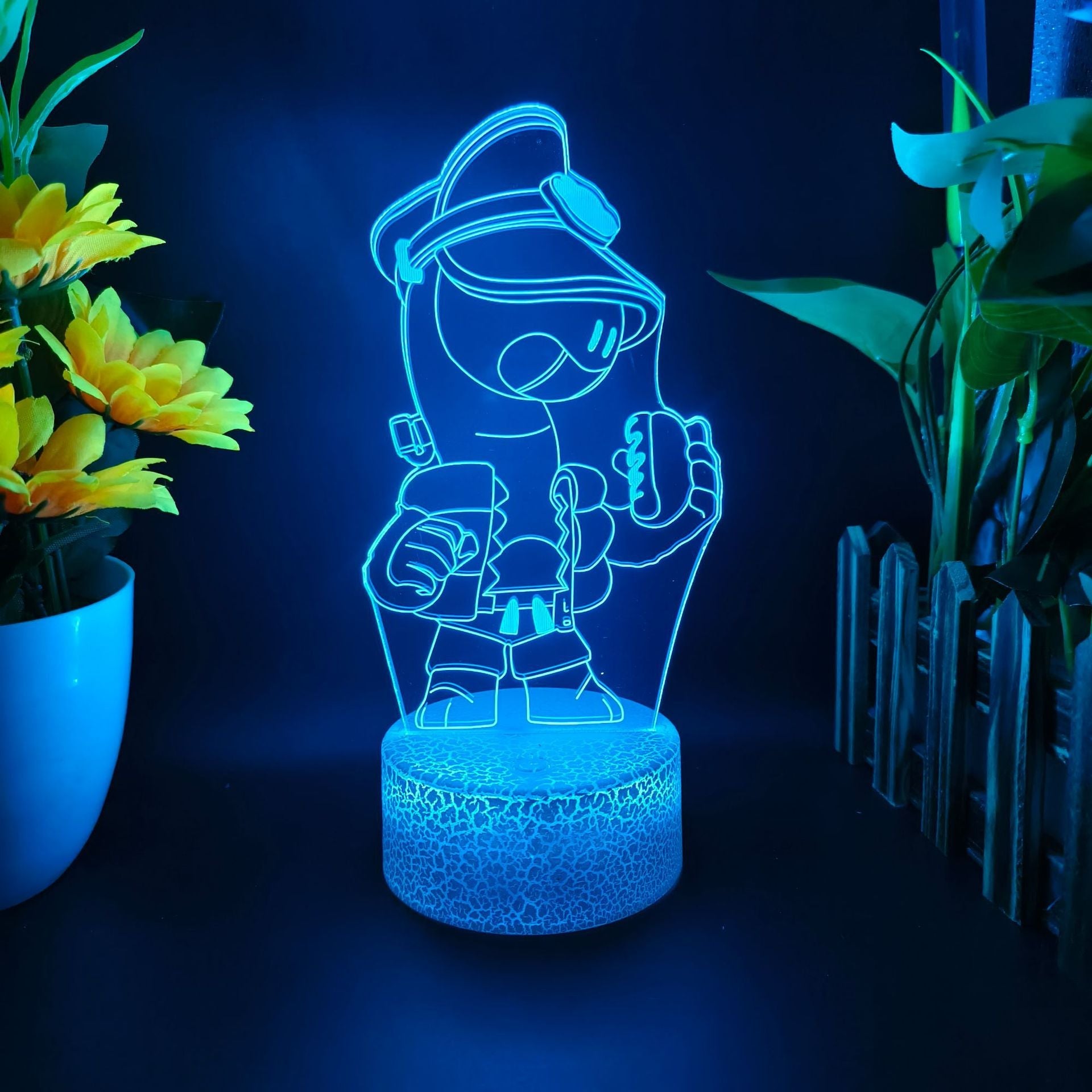King of Gods Blok Edgar Figure Gift Bedroom Game E-Sports Atmosphere 3D Night Light