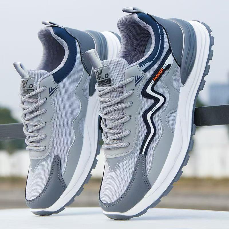 Men's Shoes 2025 New Breathable Mesh sneaker Soft Sole Running Shoes Fashion Casual Shoes Thick Sole Torre Shoes
