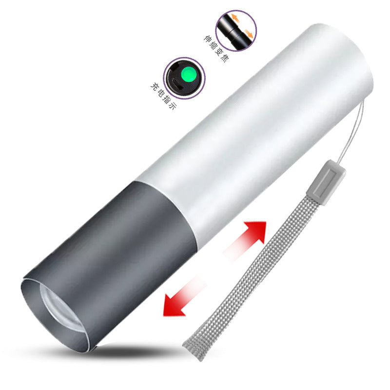 led flashlight rechargeable multi-purpose long-range portable super bright household mini portable side light