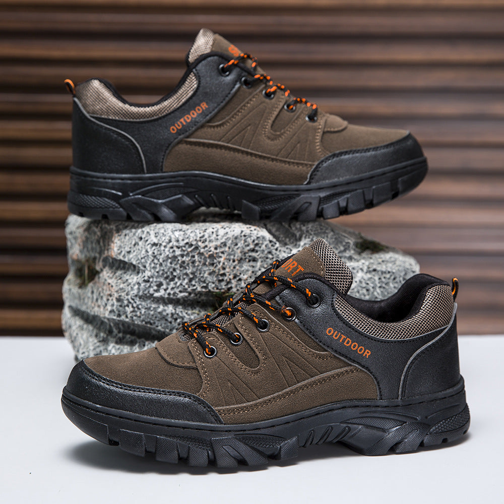 cold-stick men's shoes leisure travel sneaker hiking outdoor comfortable hiking shoes waterproof platform tooling shoes