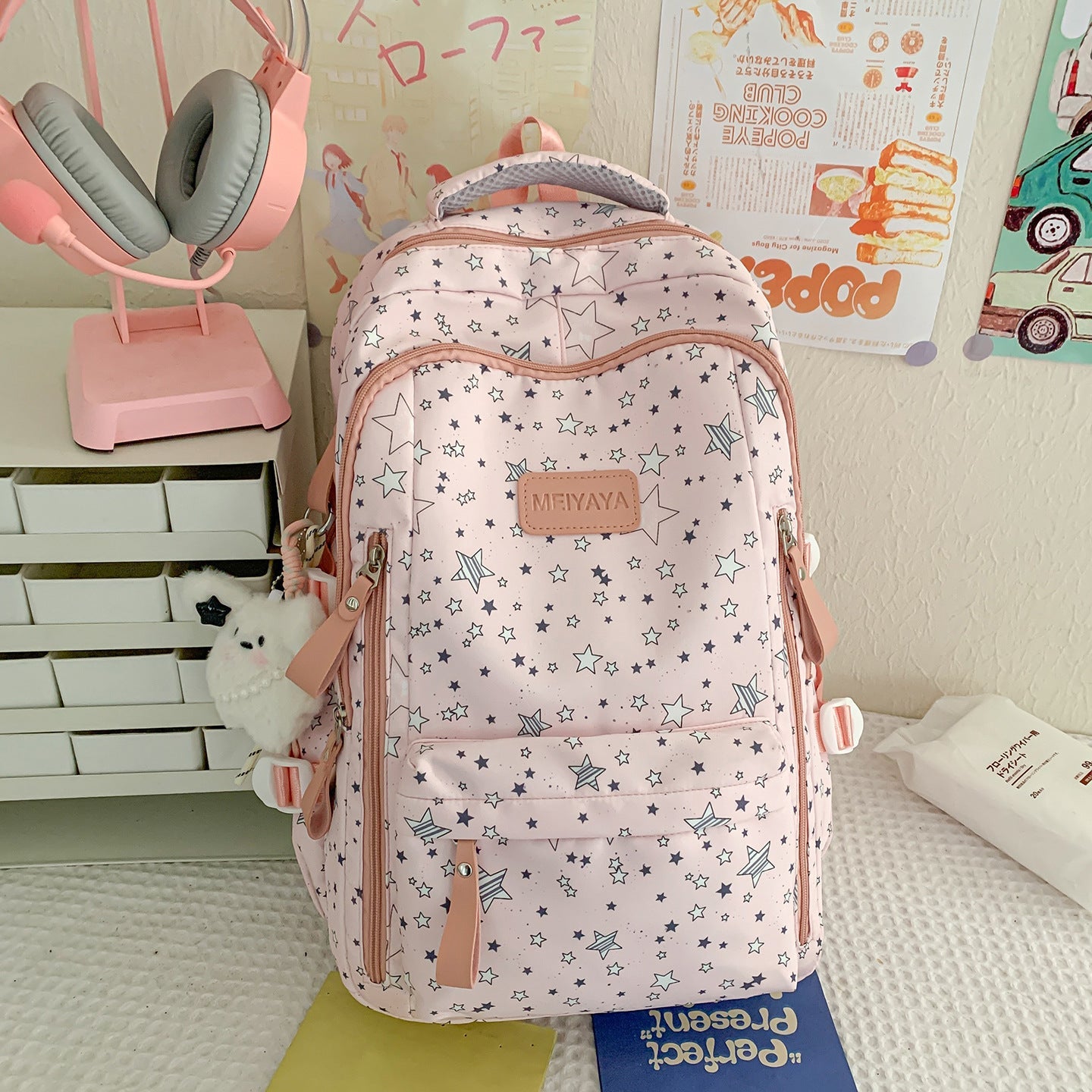 Middle and High School College Students' Large-Capacity Schoolbags for Men and Women, High-Looking Backpacks, Casual Commuting Lightweight Backpacks