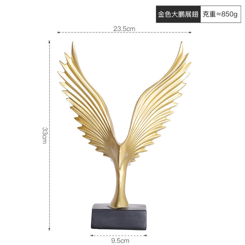 Nordic American Style Simple Resin Angel Wings Ornaments Soft Decoration Model Room Decoration TV Wine Cabinet Decoration Gift