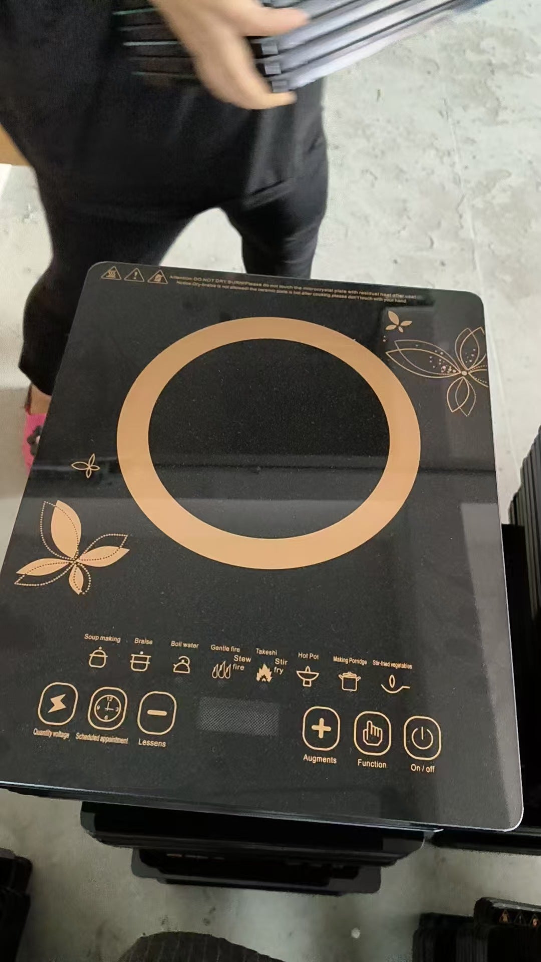 Induction Cooker Household Intelligent Energy-Saving High-Power Set Hot Pot Battery Stove Cross-Border Foreign Trade English Version Manufacturer