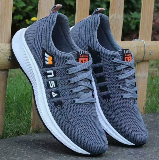 2025 spring new men's shoes breathable shoes trend casual sneaker mesh cloth shoes,outdoor running shoes