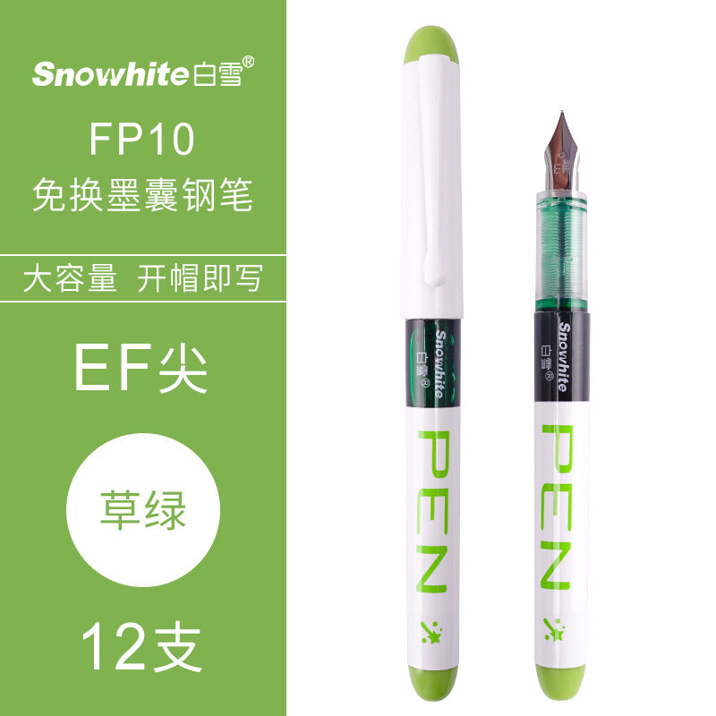 Baixue Fp10 Direct Liquid Color Fountain Pen, Quick-Drying, Ef Tip 0.38mm, Disposable, Large Capacity, No Need to Replace Ink Cartridges