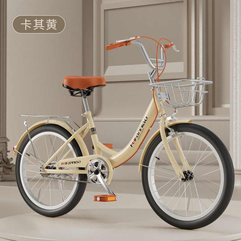 Adult Bicycle Women's Commuter Bike 20inch / 22inch / 24inch Lightweight Retro College Student Campus Bicycle for Transportation