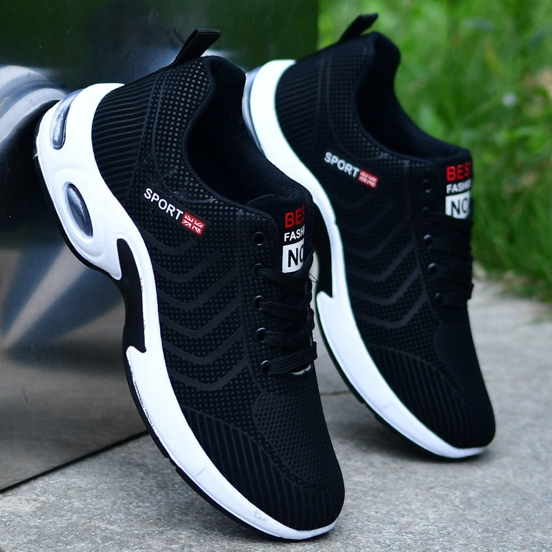 2024 New Men's Shoes Waterproof Non-slip Casual Shoes Black Running Shoes All-match Large Size Men's Leather Sneakers