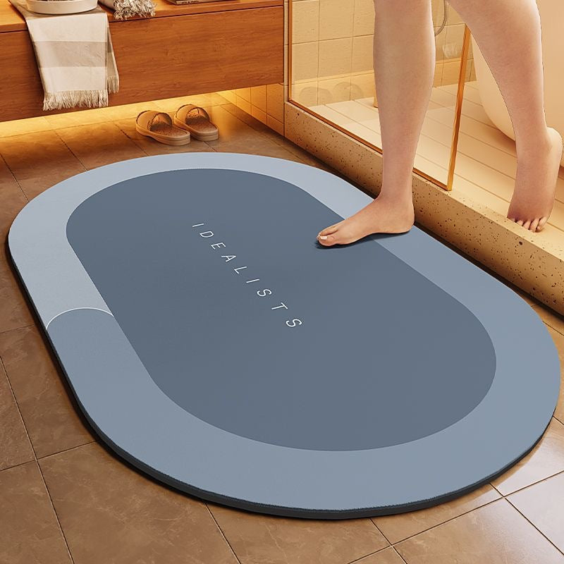 Bathroom Diatom Mud Water-Absorbent Non-Slip Floor Mats Entrance Door Mats Bathroom Quick-Drying and Stain-Resistant Floor Mats