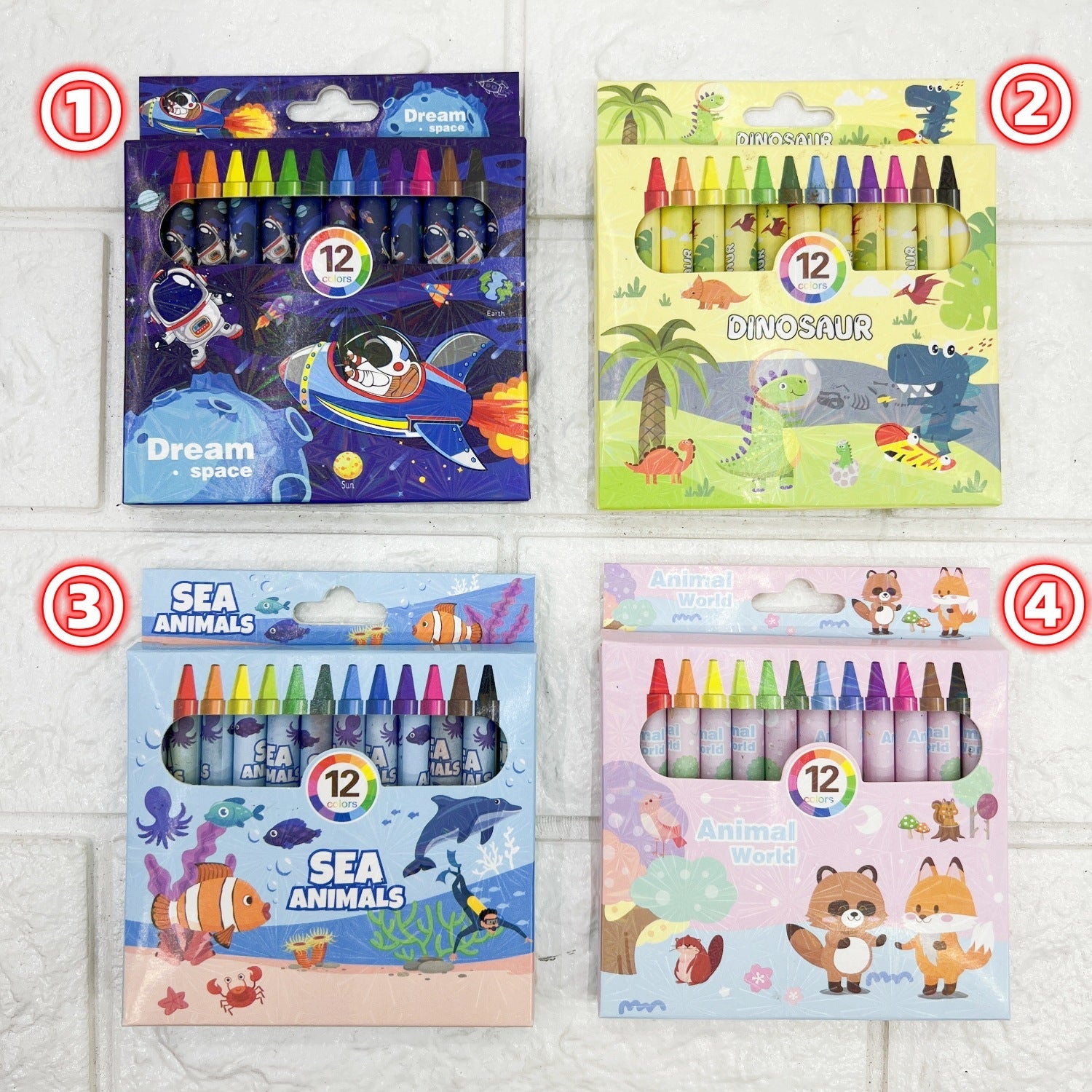 Primary school stationery crayon 12 color set cartoon kindergarten gift painting oil painting stick children small prize gift