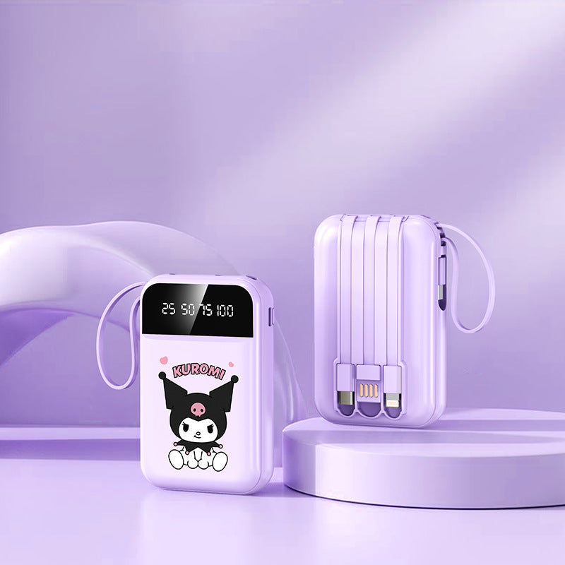 Fast Charging Power Bank with 3C Certification, 20000Mah Large Capacity, Mini Portable Power Bank with Cable, Custom Design