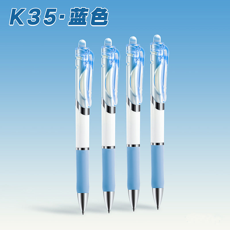 Press Gel Pen K35 Carbon Pen 0.5mm Black Student Learning Ballpoint Pen Meeting Sign Pen Office Stationery