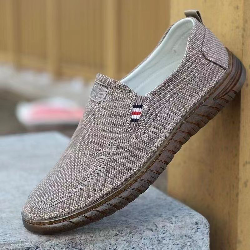 Breathable cloth shoes Beijing beef tendon bottom soft old non-slip lightweight: shoes wear-resistant work shoes canvas shoes comfortable men's board