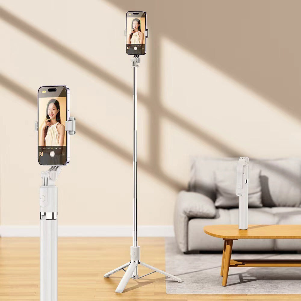 Mobile Phone Selfie Stick 360 Rotation Portable Live Broadcast Photo Tripod Bluetooth All-In-One Multi-Function R1S Bracket