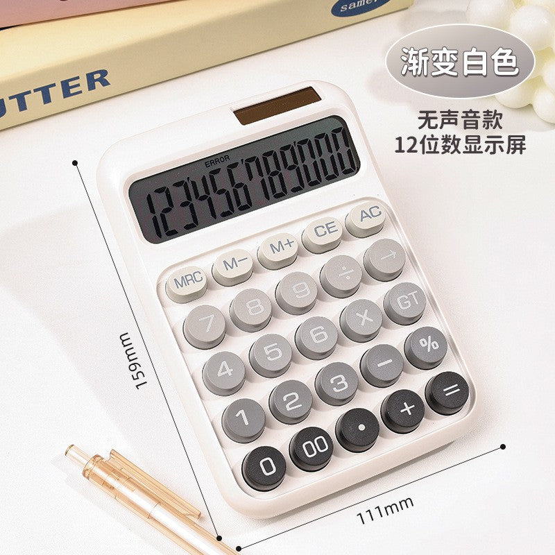 Office Supplies 837 Solar Calculator Dual Power Supply 12-Bit Large Display Accounting Computer