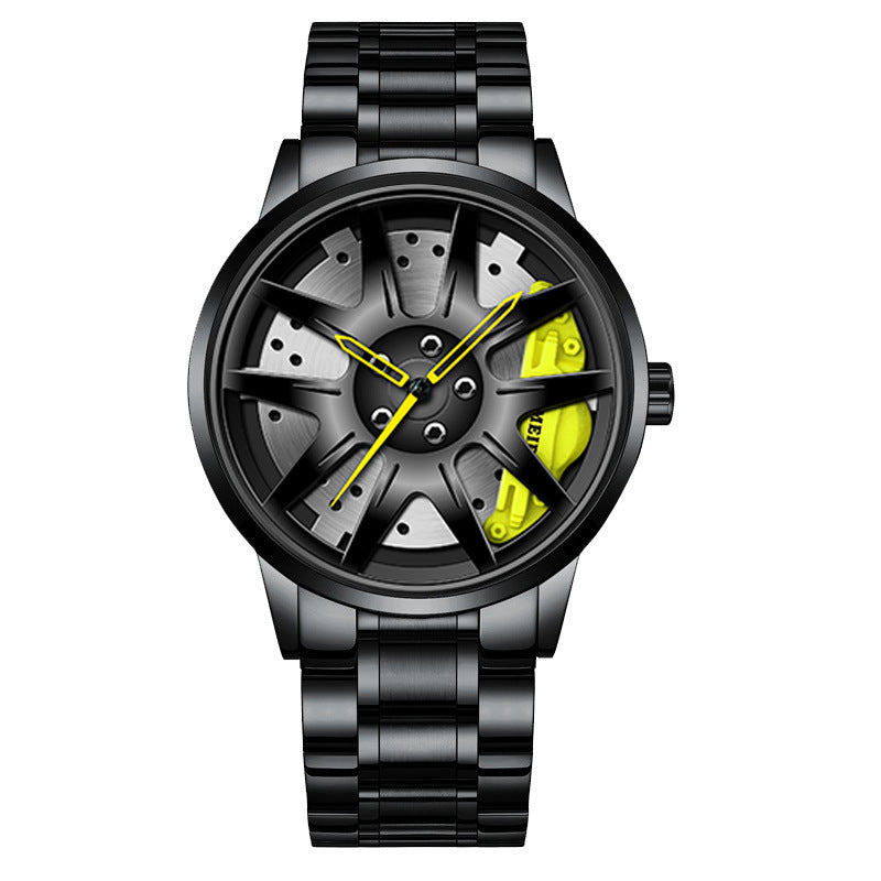 Official full-automatic movement watch men's vacuum plating wheel style non-mechanical watch new generation of hair