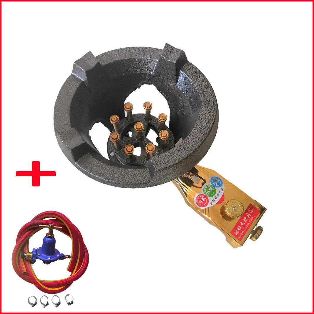 High-Power Commercial Single-Burner Stove for Liquefied Gas and Natural Gas, Medium-High Pressure Fast Stove for Restaurants