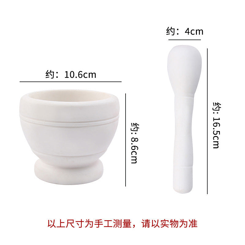 Imitation Wood Garlic Press Kitchen Garlic Mortar Pepper Mortar Old-Fashioned Pestle Household Medicine Cup Garlic Masher Garlic Mortar