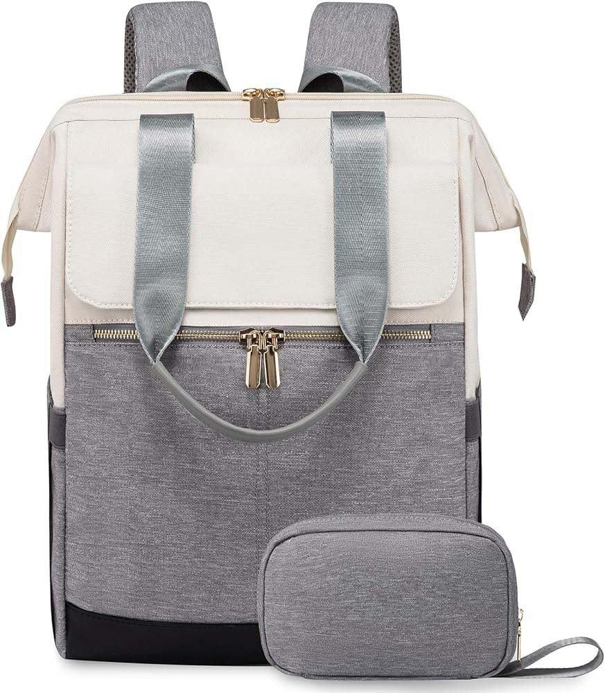 Spot Factory Cross-Border Simple Women's Travel Laptop Large-Capacity Luggage Contrasting Color Backpack